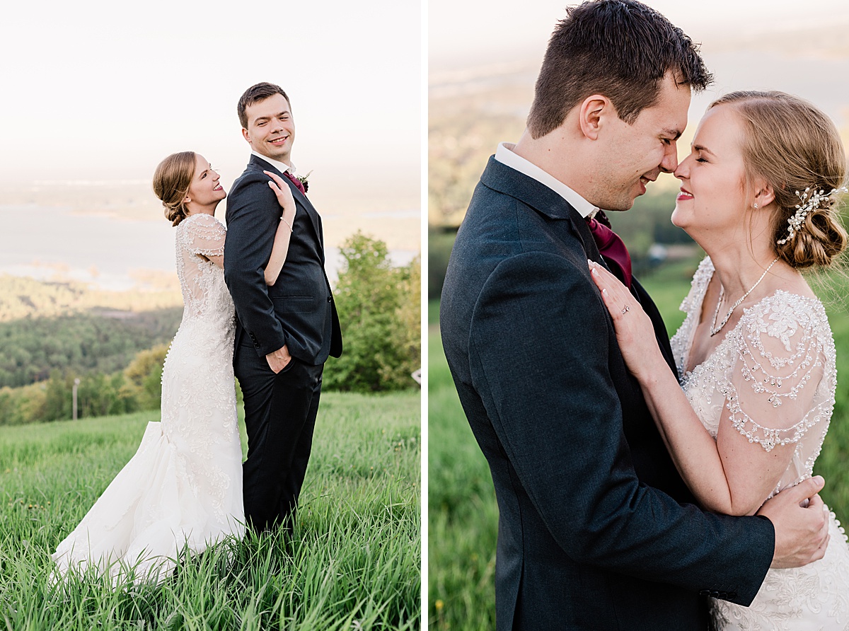 Sunset Photo Spirit Mountain Wedding in Duluth MN by Comfort and Cashmere Images