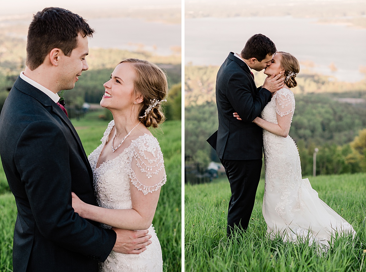 Sunset Photo Spirit Mountain Wedding in Duluth MN by Comfort and Cashmere Images