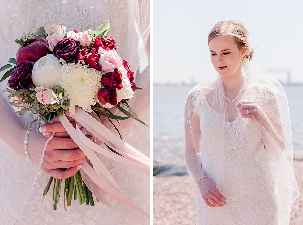Bridal Portrait with bouquet Saffron and Grey Photography by comfort and cashmere images