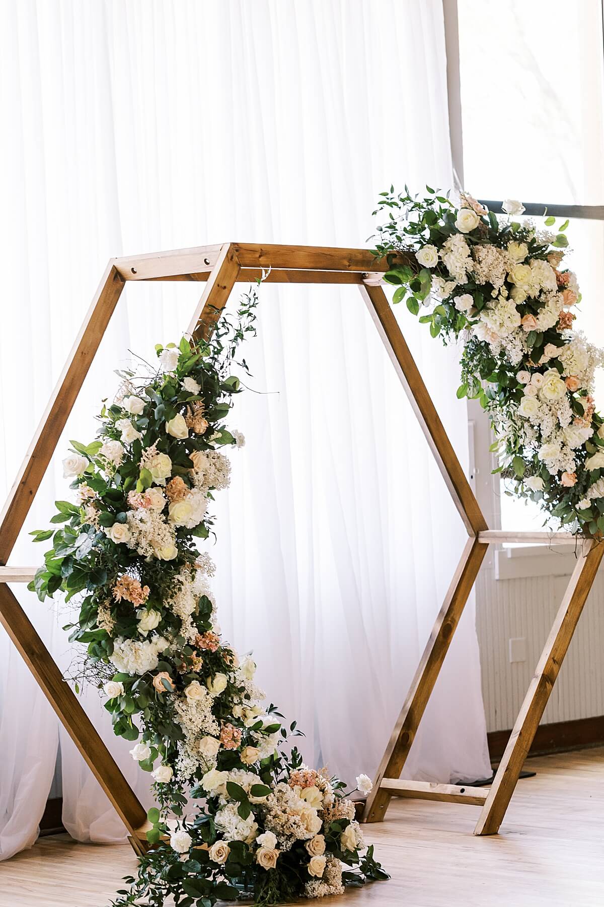 wedding ceremony piece with spring flowers