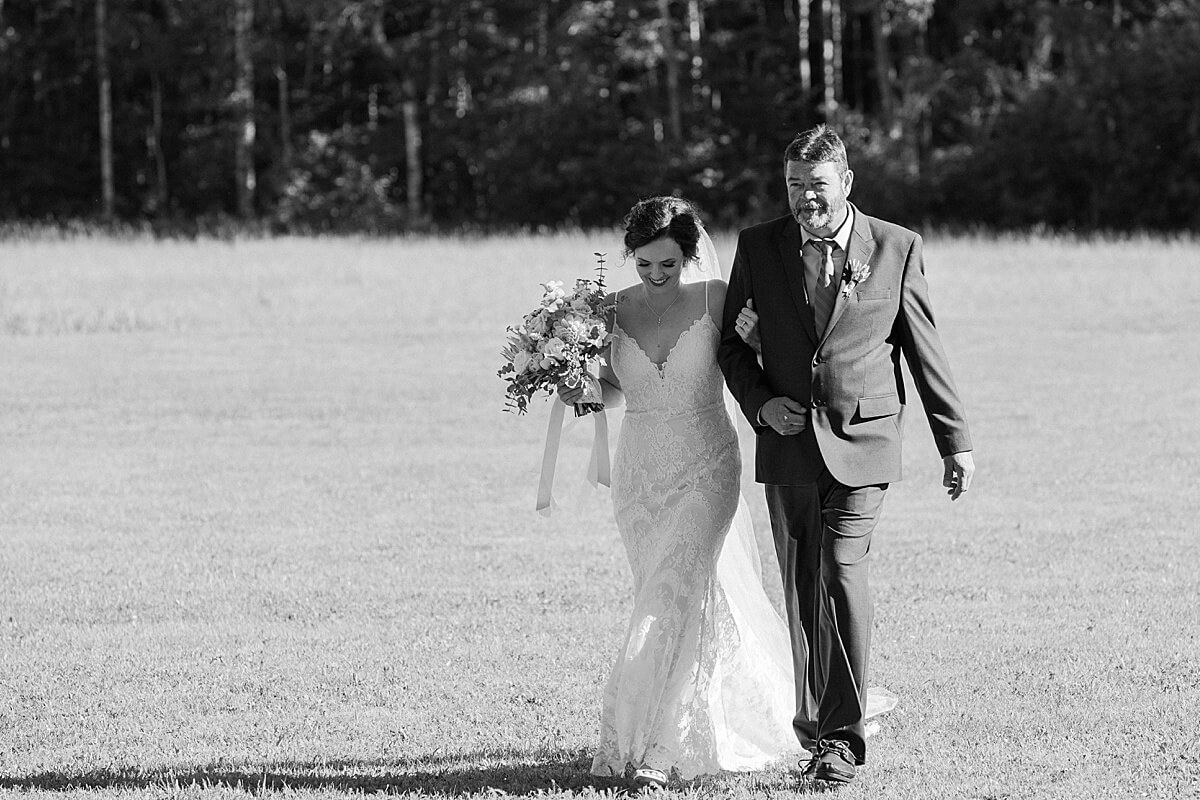 Bride and Dad walking down the aisle